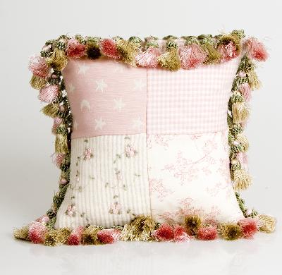 Glenna Jean Isabella Patch and Tassels Pillow 